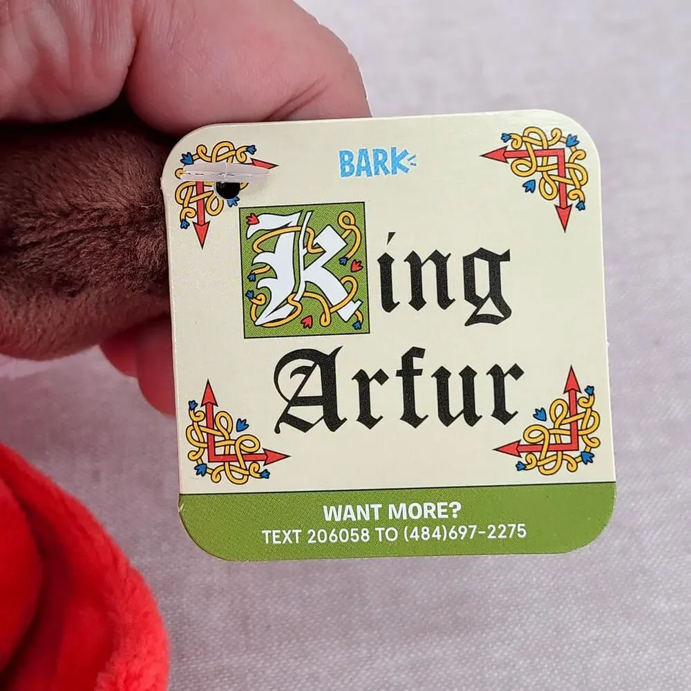Bark King Arfur Dog Toy Giggles & Crinkles Knights of The Hound Table NWT Arthur